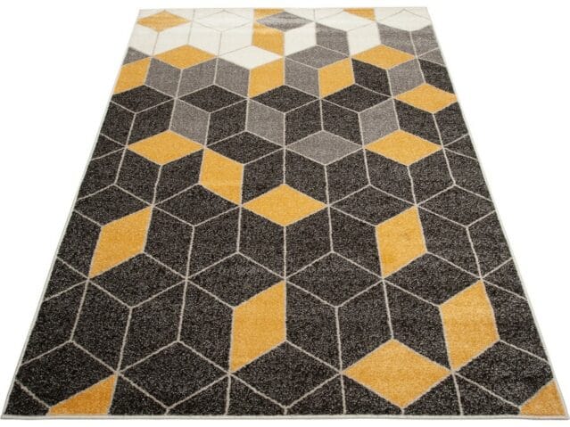 Żółto-szary dywan
