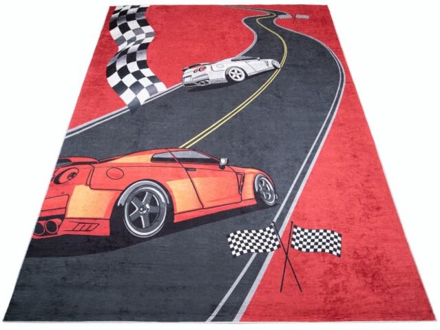 Dywan dziecięcy tor wyścigowy z samochodami