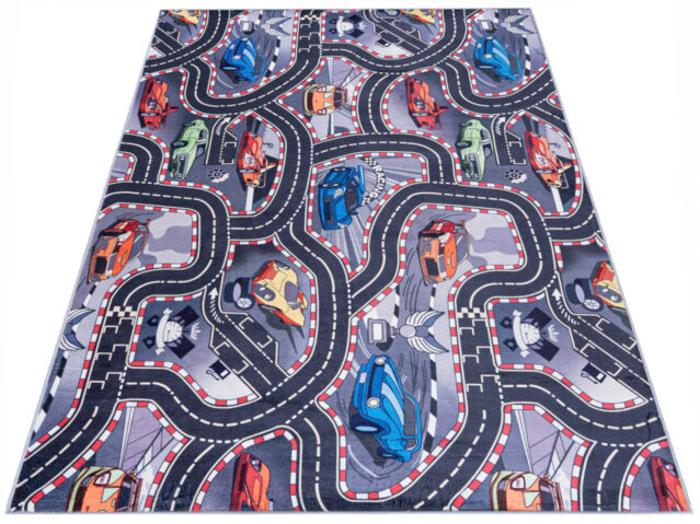 Dywan dla chłopca ulice szary FUN 002