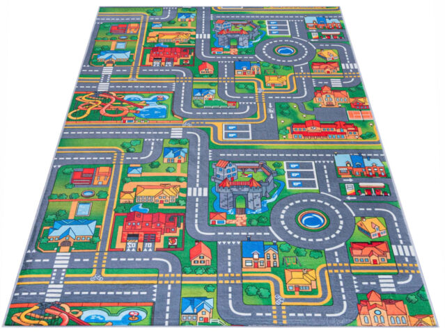 Dywan dziecięcy z ulicami i rondami