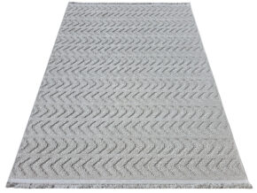 Kremowy dywan pętelkowy boucle Mary 026 z frędzlami